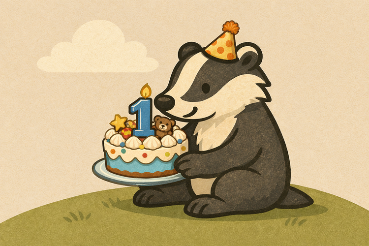 1 Jahr Cozy Badger 🎂